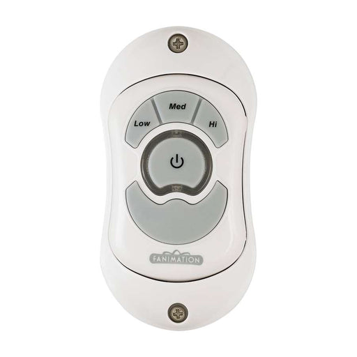 Fanimation TR33WH Handheld Ceiling Fan Transmitter | White Finish | Control Fan Speed & Light | 4.5in H | Model TR33WH