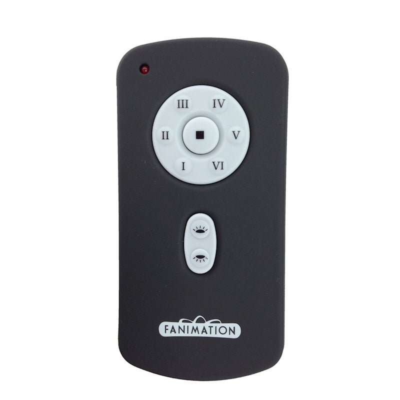 Fanimation TR41 Handheld DC Motor Transmitter | Charcoal Finish | 6-Speed, Reverse, UL & DL Control | 4.5in H | Model TR41
