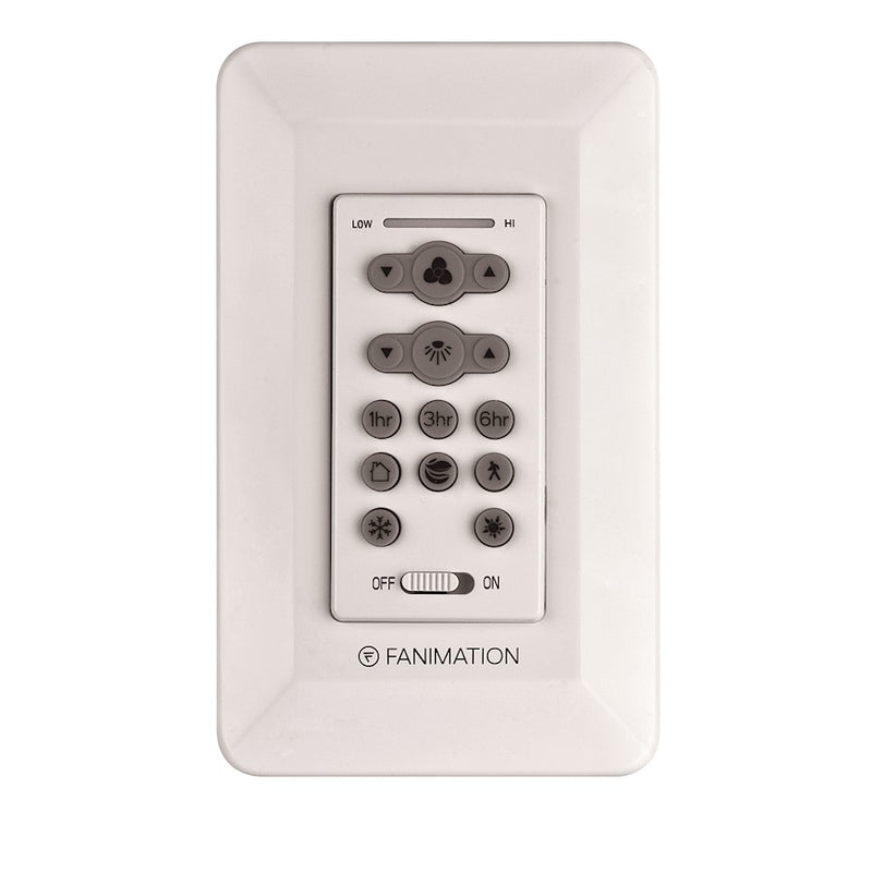 Fanimation TW206D DC Motor Wall Control | Gray White Finish | Reversing Fan Speed Control for Ceiling Fans | 4.57 x 2.76 x 1.77 in | Model TW206D