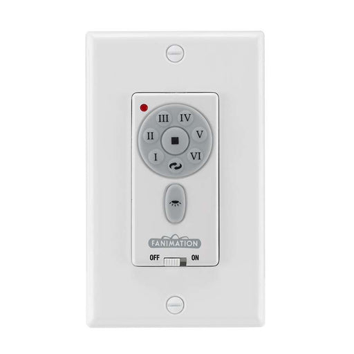 Fanimation TW30WH Wall Control | White Finish | Fan Speed & Light Control for Ceiling Fans | 0.3 x 1.57 x 4.72 in | Model TW30WH