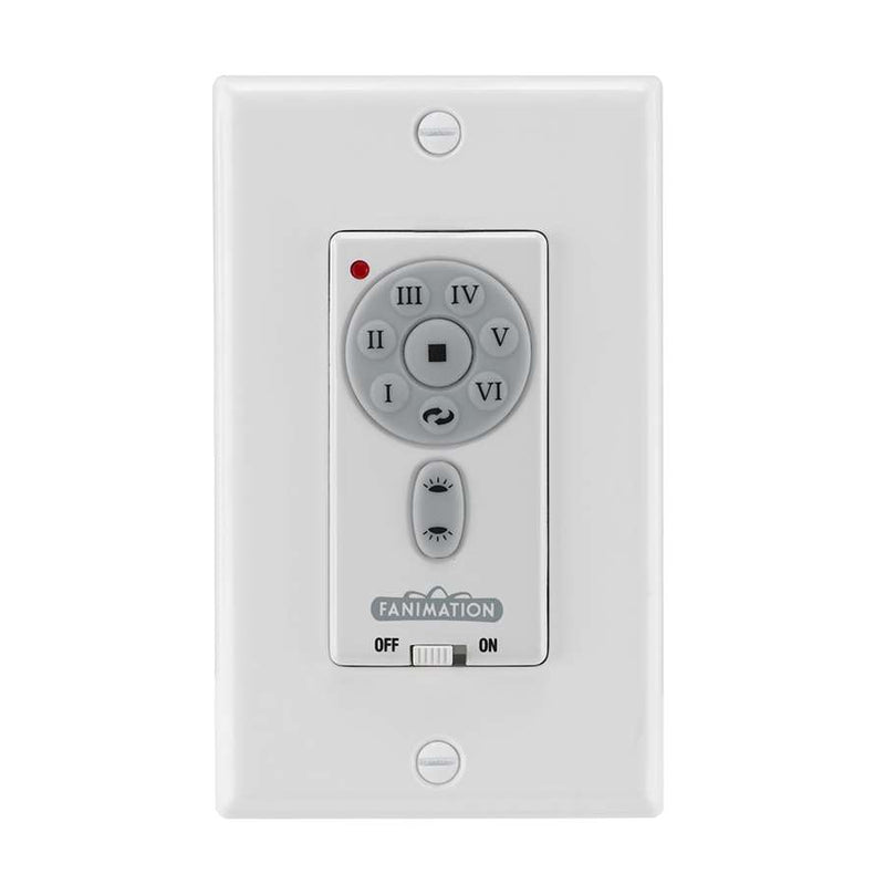 Fanimation TW32WH White Ceiling Fan Wall Control | 120V, 3-Speed | Bedroom & Living Room | 4.72in H | Model TW32WH
