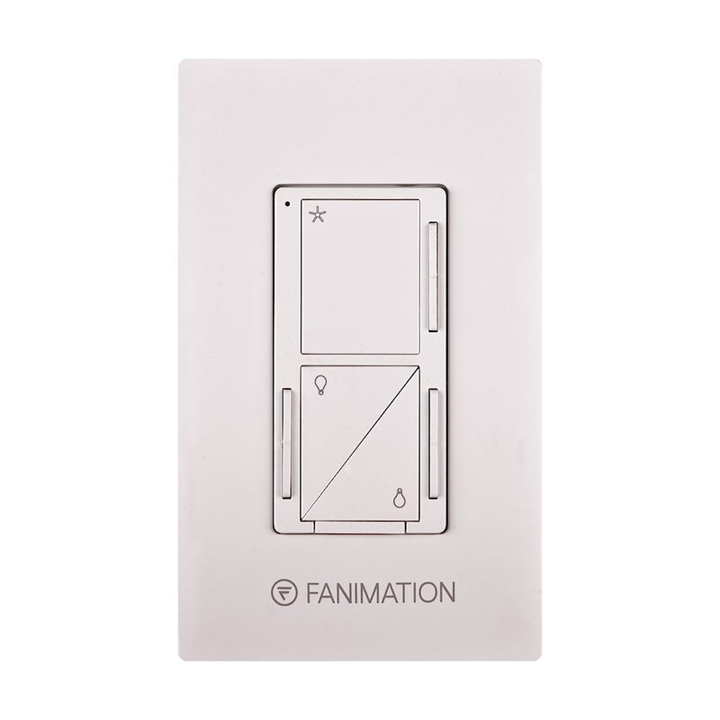 Fanimation Controls Collection 3-Speed Fan Wall Control with Upper/Down Light | White | Bedroom & Living Room | 5 x 3 x 2 in | Model WC3WH