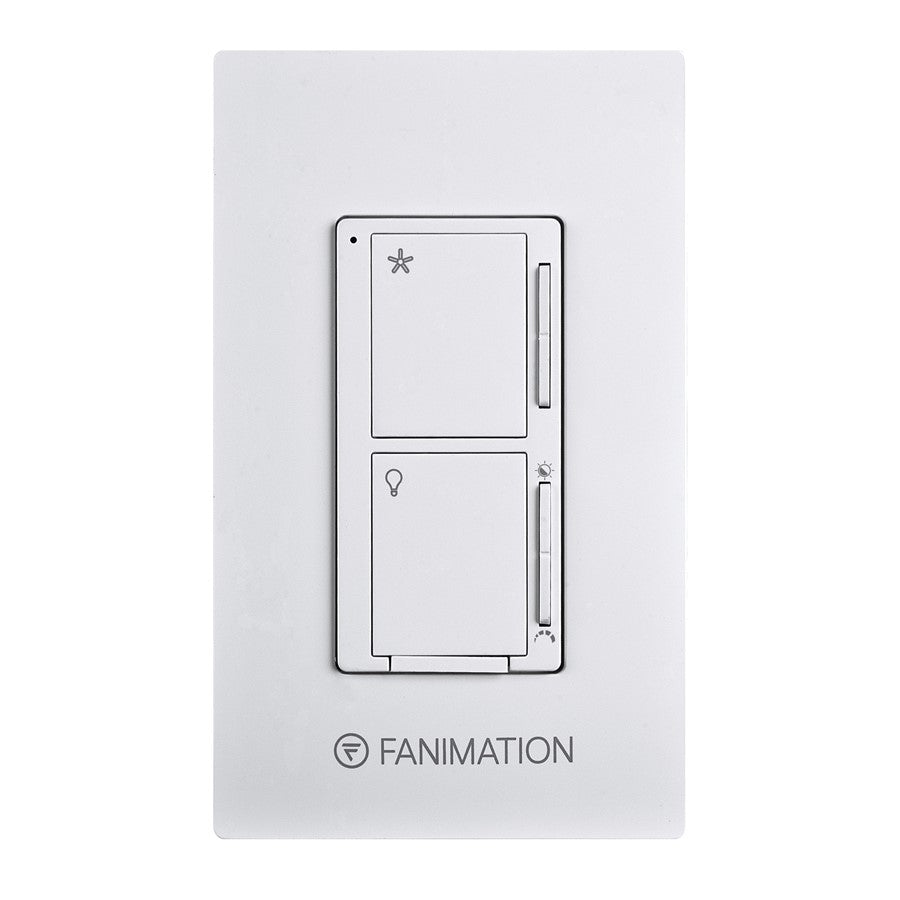 Fanimation Ceiling Fan Wall Control - 3 Speed AC Motor/CCT Select, White - WC4WH