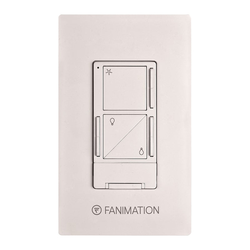 Fanimation Wall Control/Receiver 3 Fan Speeds & Up/Down Light | White Finish | Bedroom & Living Room Fan Control | Model WR502WH