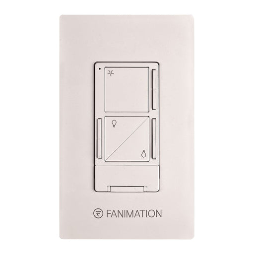 Fanimation Wall Control/Receiver 3 Fan Speeds & Up/Down Light | White Finish | Bedroom & Living Room Fan Control | Model WR502WH