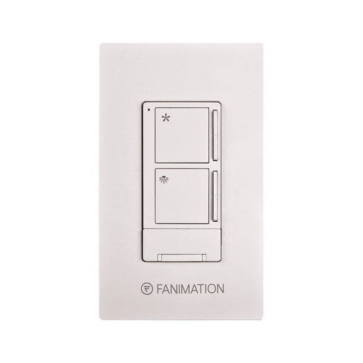 Fanimation Ceiling Fan Wall Control/Receiver, 3 Speed Fan/Light, White - WR506WH