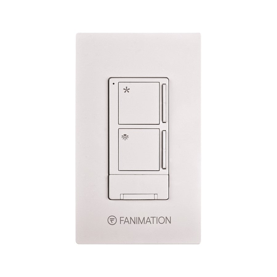 Fanimation Ceiling Fan Wall Control/Receiver, 3 Speed Fan/Light, White - WR506WH