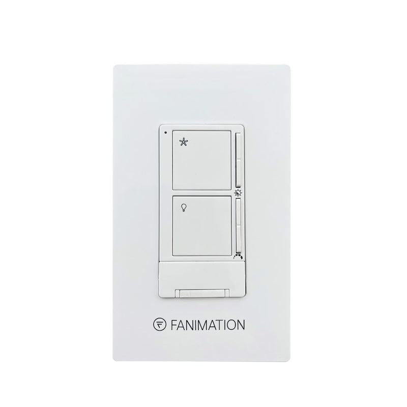 Fanimation Wall Control 3-Speed Fan & CCT Light Control | White Finish | Bedroom & Living Room Fan Control | 4.72 x 2.76 x 2.02 in | Model WT503WH