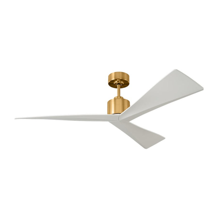 Visual Comfort Fan Adler 52" Ceiling Fan, Burnished Brass/White - 3ADR52BBS