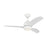 Visual Comfort Avila Coastal 1 Light LED Ceiling Fan, White/Opal - 3AVLCR44RZWD