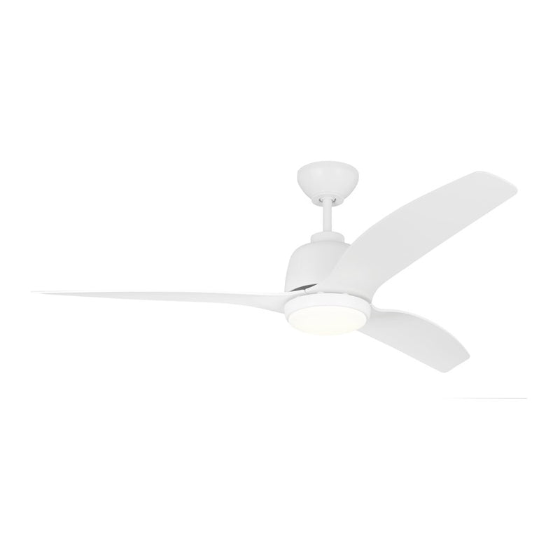 Visual Comfort Fan Avila Coastal 54" Ceiling Fan, White/Opal