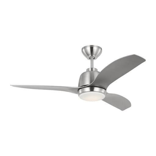 Visual Comfort & Co. Avila 1 Light LED Ceiling Fan, Steel/Opal - 3AVLR44BSD