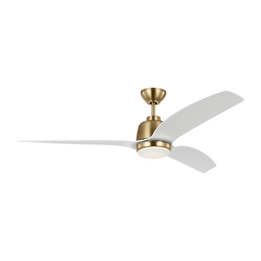 Visual Comfort & Co. Avila 1 Light LED Ceiling Fan, Brass/White - 3AVLR60SBD