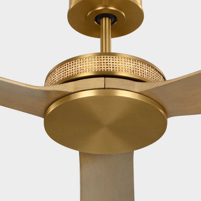 Visual Comfort Fan Elara Smart 56 Ceiling Fan, Brass/Honey