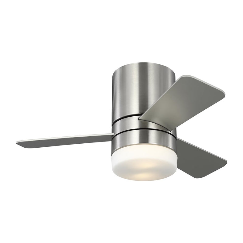 Generation Lighting Era 32 Hugger LED Fan, NK/SV/Walnut/Light Kit - 3ERHR32BSD