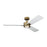 Visual Comfort Harris Smart 1 Light LED Ceiling Fan, Brass/Acrylic - 3HASM56HABD