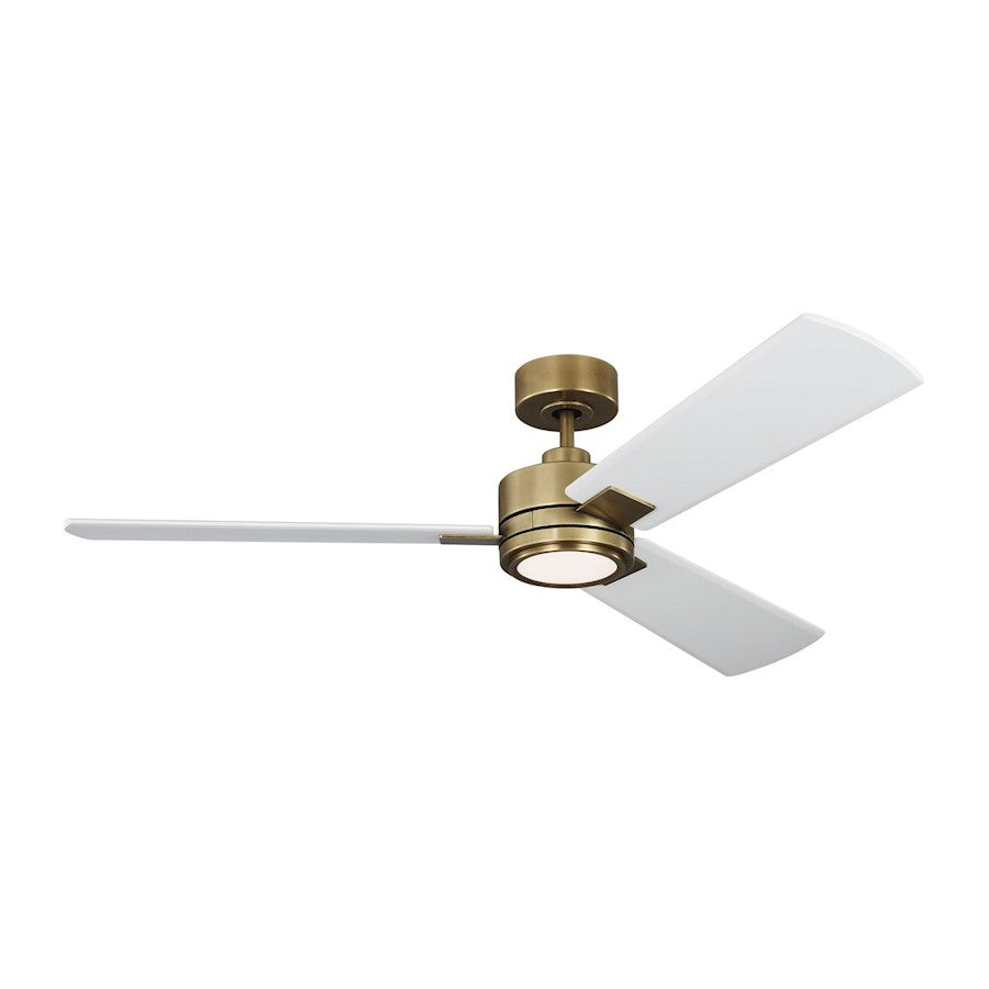 Visual Comfort Harris Smart 1 Light LED Ceiling Fan, Brass/Acrylic - 3HASM56HABD