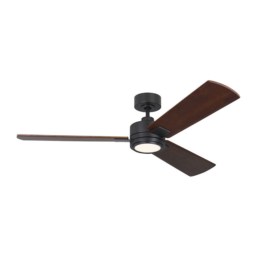 Visual Comfort Harris Smart 1 Light LED Ceiling Fan, Black/Acrylic - 3HASM56MBKD