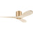 Visual Comfort Fan Maverick 44 Hugger Fan, Brass/Wht Oak - 3MAVHSM44BBSWWO