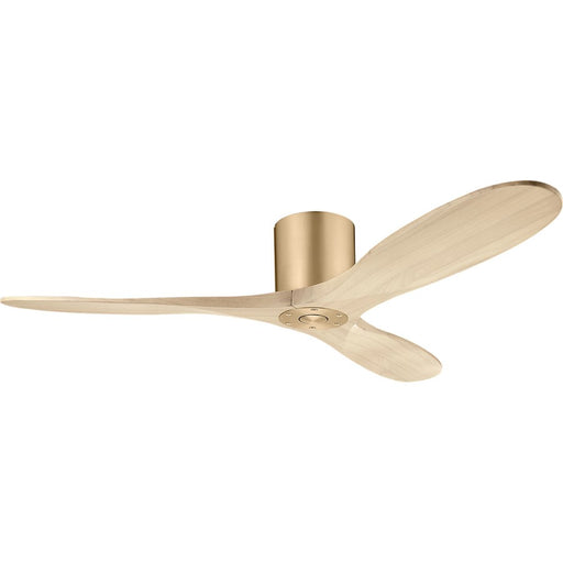 Visual Comfort Fan Maverick 52 Hugger Fan, Brass/Wht Oak - 3MAVHSM52BBSWWO