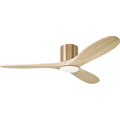 Visual Comfort Fan Maverick 52 Hugger LED Fan, Brass/Wht Oak - 3MAVHSM52BBSWWOD