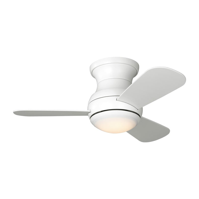 Generation Lighting Orbis 32 Hugger LED Fan, White/White/Light Kit - 3OBSHR32RZWD