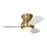 Generation Lighting Orbis 32 Hugger LED Fan, Brass/White/Light Kit - 3OBSHR32SBD