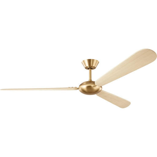 Visual Comfort Fan Pod Smart 64 Ceiling Fan, Brass/White Oak - 3PODSM64BBSWWO