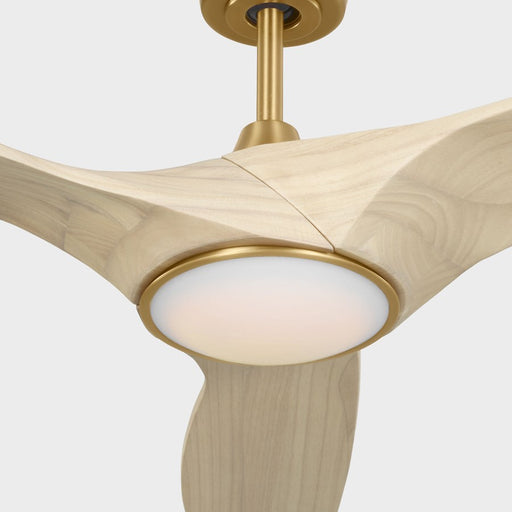 Visual Comfort Fan Selen 52 LED Ceiling Fan, Brass/White Oak