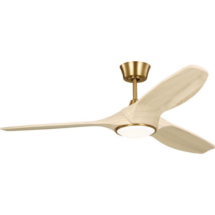 Visual Comfort Fan Selen 52 LED Ceiling Fan, Brass/White Oak
