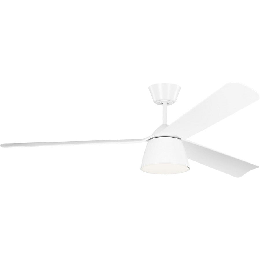 Visual Comfort Fan Studio Smart 60 LED Ceiling Fan, White/White - 3STUSM60RZWD