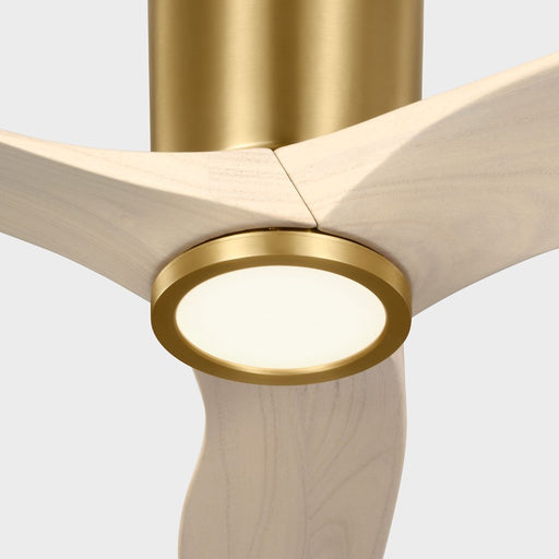Visual Comfort Fan Seyra 44 Hugger LED Fan, Brass/White Oak