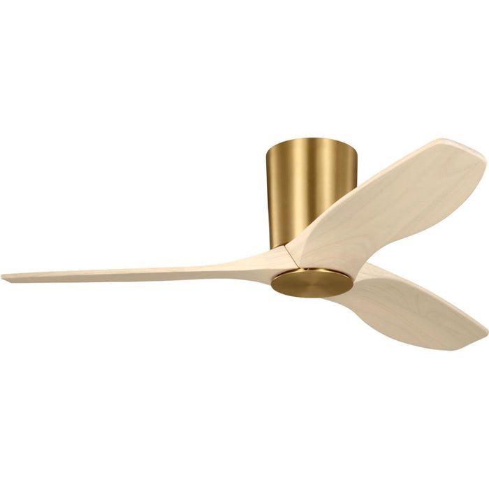Visual Comfort Fan Seyra 44 Hugger LED Fan, Brass/White Oak