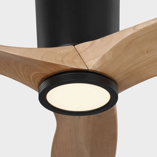 Visual Comfort Fan Seyra 52 Hugger LED Ceiling Fan, Black/Honey