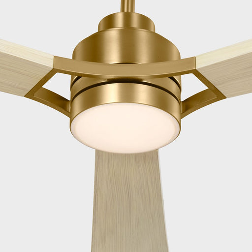 Visual Comfort Fan Trillium 60 LED Ceiling Fan, Brass/White Oak