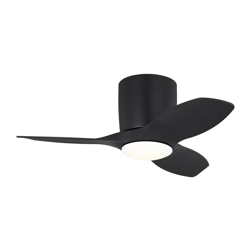 Generation Lighting Titus 32 Hugger LED Fan, Black/Black/Light Kit - 3TTHR32MBKD