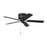 Generation Lighting Linden 52 Hugger Ceiling Fan, Black/Black/Walnut - 5LDH52MBK