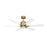 Generation Lighting Flera Smart 52 LED Ceiling Fan, Brass/White - 6FLSM52BBSD