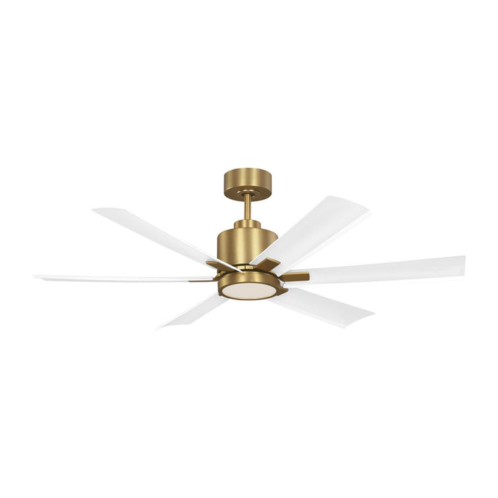 Generation Lighting Flera Smart 52 LED Ceiling Fan, Brass/White - 6FLSM52BBSD