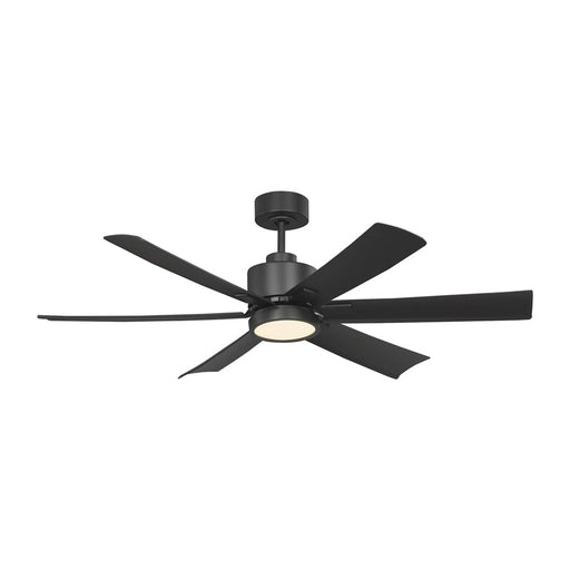 Generation Lighting Flera Smart 52 LED Ceiling Fan, Black/Black - 6FLSM52MBKD