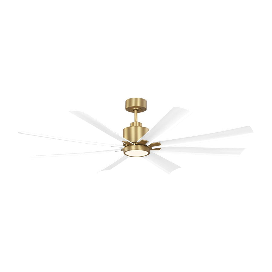 Generation Lighting Flera Smart 65 LED Ceiling Fan, Brass/White - 8FLSM65BBSD
