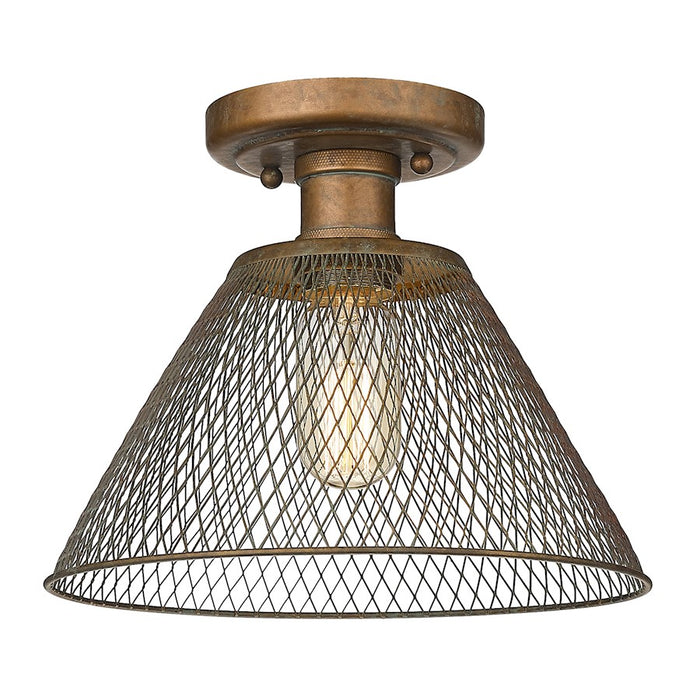 Golden Lighting Carver 1 Light Semi Flush Mount