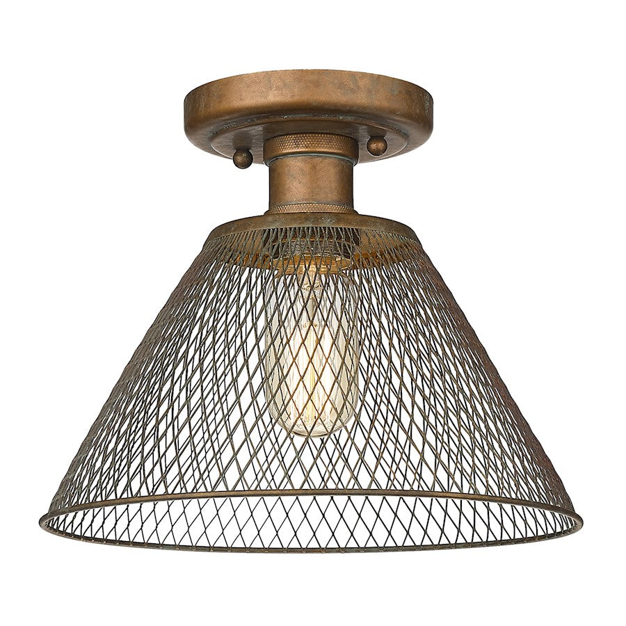 Golden Lighting Carver 1 Light Semi Flush Mount