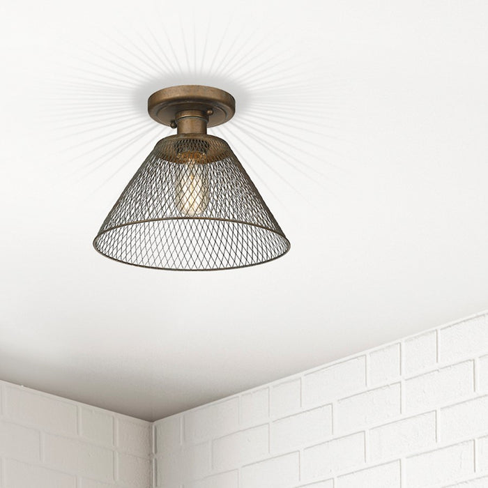 Golden Lighting Carver 1 Light Semi Flush Mount