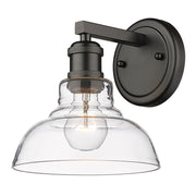 Golden Carver 1-Lt Wall Sconce, Matte Black/Vintage Milk Glass - 0305-BA1BLK-VMG