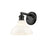 Golden Carver 1-Lt Wall Sconce, Matte Black/Vintage Milk Glass