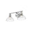 Golden Lighting Carver 2-Light Vanity Light, Chrome/Clear Glass