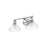 Golden Lighting Carver 2-Light Vanity Light, Chrome/Clear Glass