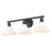 Golden Lighting Carver 3 Light Bath Vanity, Black/Vintage Milk