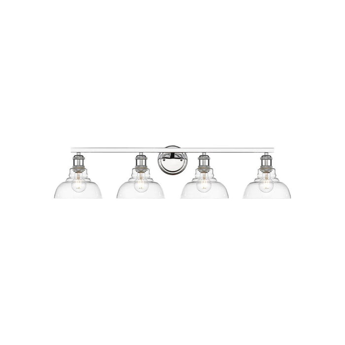 Golden Lighting Carver 4-Light Vanity, Chrome/Clear Glass - 0305-BA4CH-CLR